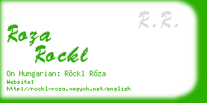 roza rockl business card