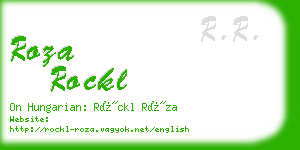 roza rockl business card